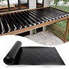 Muzata 1PCS 50FT Black Under Deck Drainage System Trough HDPE
