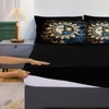 Sun and Moon Comforter Set Black Boho Bedding Set Celestial