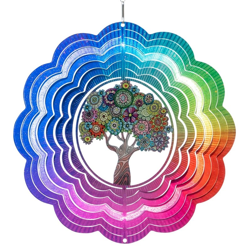 CIM Rainbow Wind Chime Stainless Steel Smooth Spinning Wind Mobile