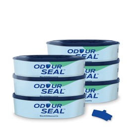 OdourSeal Refill Cassettes & Clip Compatible with Spross Nappy Bin and Littycat Cat Litter Bucket