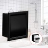 AmandaJ Toilet Roll Holder Stainless Steel Matt Black Built-in Wall
