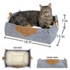 Kitty City Large Faux Leather Trimmed Felt Cat Cave, Felt