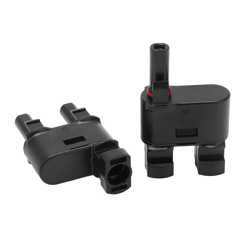 2PCS Solar PV Connector 2 to 1 Photovoltaic Crimp Connector