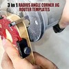 7pcs Radius Jig Router Template,Arc Chamfering Formwork,Arc Chamfer Positioning Tool,3