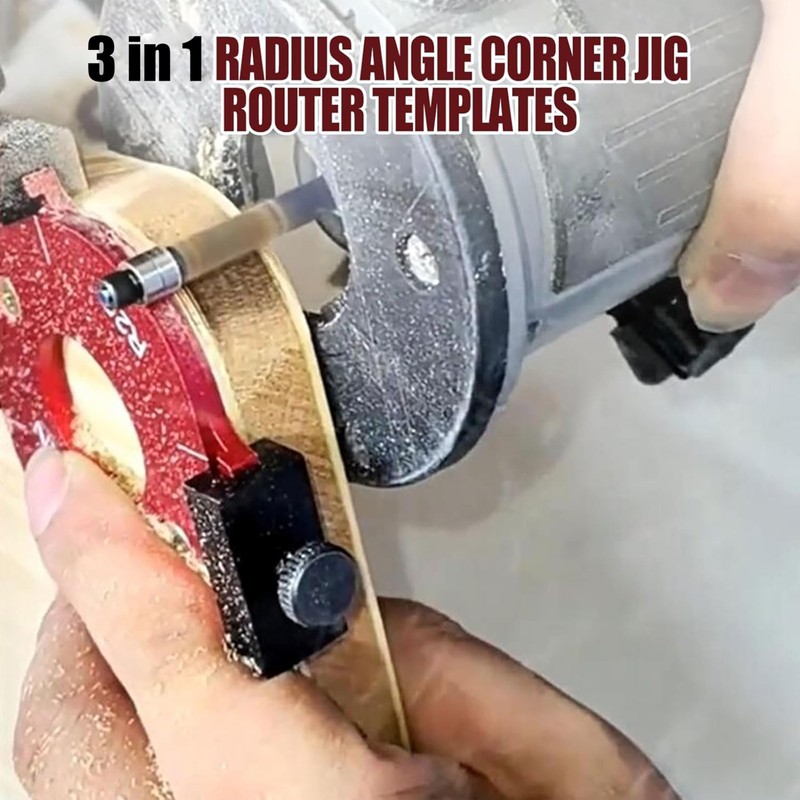 7pcs Radius Jig Router Template,Arc Chamfering Formwork,Arc Chamfer Positioning Tool,3
