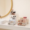 DOADW Bathroom Counter Organizer Clear - 2Pcs Stackable Makeup Countertop