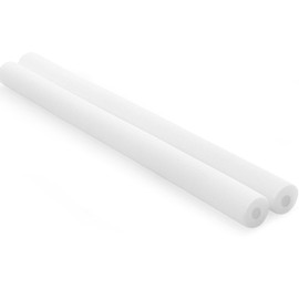 Hollowfly 2 Pcs Pool Noodles Floating 40 x 1.6 inches Pool Noodles Foam Tube Large Hollow Floating Training Device Swimming Craft Projects Padding Bumper(White)