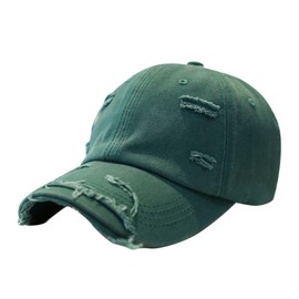 Jarseila Vintage Baseball Cap Men's Baseball Cap Distressed Baseball Cap Women's Retro Cotton Baseball Cap Adjustable Outdoor, Green