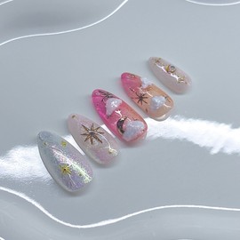 Real gangster Sunset Moonstella handmade nail tip - water drop / 실물 깡패 노을빛 문스텔라 수제네일팁 - 물방울