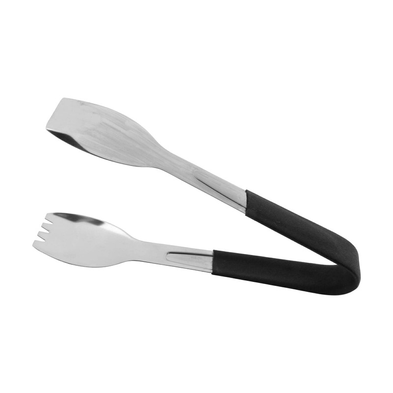 G.E.T. BSRIM-70-BK 9" Stainless Steel Tong with a Black Cool-Grip