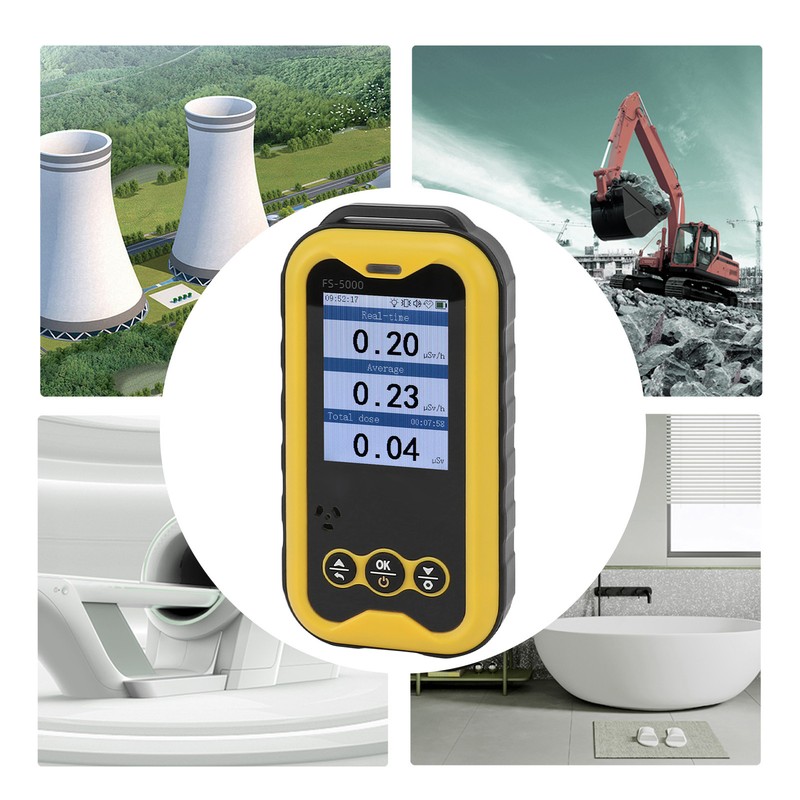 Portable Radiation Monitor 0.01μSv/h‑50msv/h 1800mAh 2.4 in TFT LCD Screen