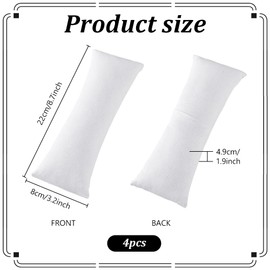 PH PandHall 4 Pack Long Watch Display Pillow White Bracelet Pillow Burlap Watch Pillows Jewelry Display Cushion for Small Business Sales Home Bracelet Watch Display Storage, 8.6x3.2x1.9 inch