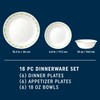 Corelle Vitrelle 18 Piece Glass Dinnerware Sets Service for 6,