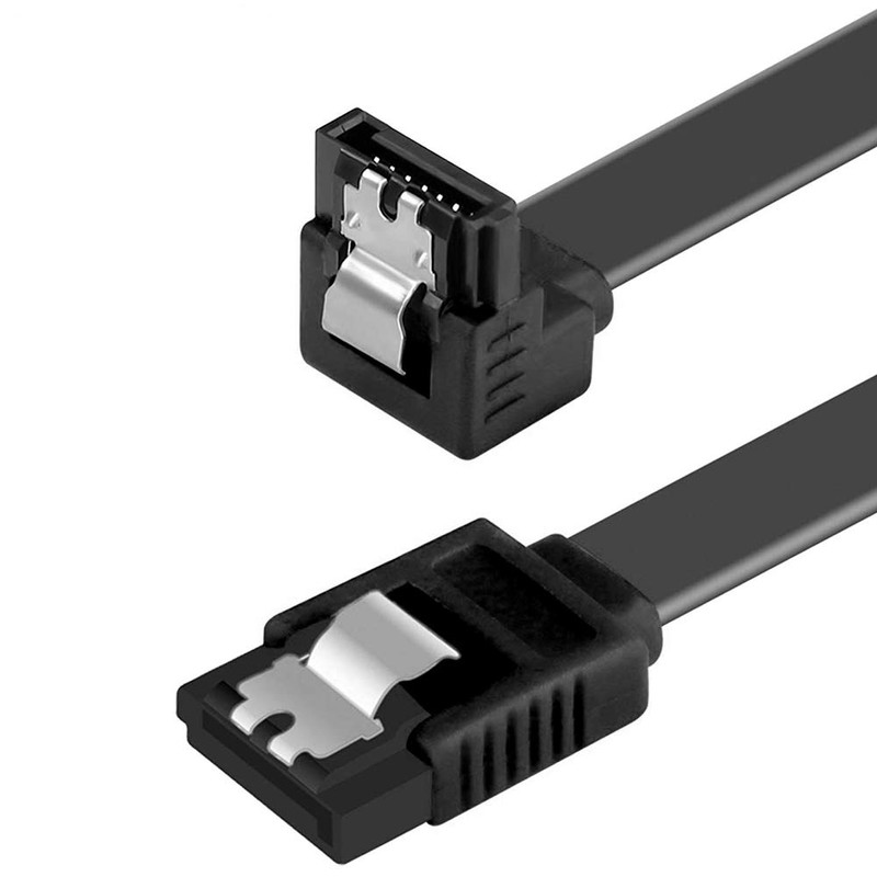 KUYIA SATA Cable 3.35 cm Straight to 90 Degree Right