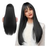 Peluca Con Flequillo Natural De Cabello Largo Y Liso