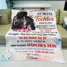 Cuddly Blanket for My Daughter, Letter to My Daughter, Positive Encouragement from Mother to Daughter, Super Soft Flannel Blanket, Sofa Blanket, Birthday, Christmas, Graduation, Gift for Daughter