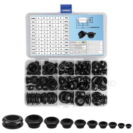 92 Stück Gummitüllen Set, Kabeldurchführung Wasserdichte Gummistopfen, Kabeltülle Durchgangstüllen Gummitülle Kit, Gummi Kabeldurchführungen für Draht und Kabelschutz Leiterdichtung Rings
