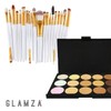 Glamza Eye Makeup Brushes Set White 20pcs