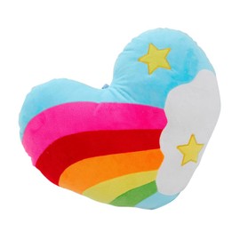 Toyvian Cushion Heart Throw Pillow Christmas Decorative Pillows Rainbow Heart Shaped Pillow, Cute Plush Heart Pillow Valentines Room Decor Valentines Day for Kids or Adults Cushions