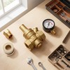 DN20 Water Pressure Decompression Valve with Gauge Meter Brass Material