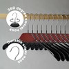 Kostaverite Wooden Clothes Hangers with 360 Degree Silver Hook |