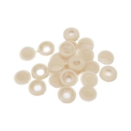 50Pcs Screw Covers Hinged Plastic Screw Caps Folding Snap-on Flip Tops Covers Fit M4 Screw Protector for Furniture Decorative (Beige)
