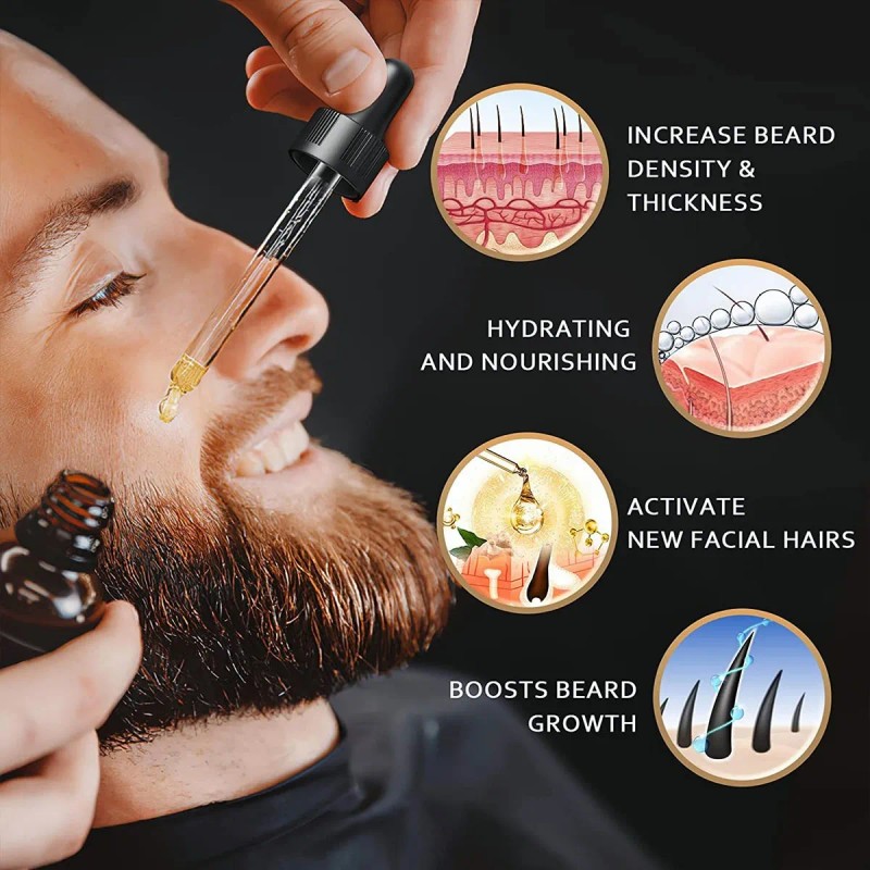 30ml Aceite Con Biotina Y Cafeína Para Crecimiento De Barba