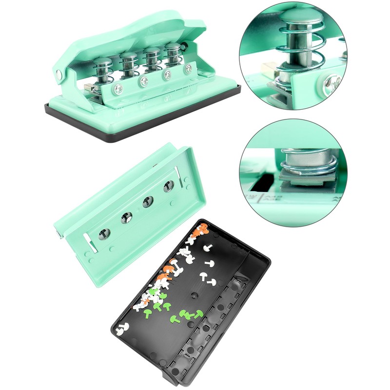 QWORK® Paper Hole Punch for Refillable Notebooks - Fits A4,
