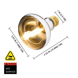 FIVEAGE 75W UVA UVB Basking Spot Bulb,Reptile Heating Lamp Bulbs,Full Spectrum Sun Light for Reptile Amphibian Bearded Dragon Lizard Tortoise Snake-2 Pack