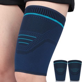 MCSWKEY Soporte de Muslo, 2 Piezas Protector de Muslos Anti-Rozaduras, Muslera de Compresión de Silicona Antideslizante, Musleras Deportivas para Hombre o Mujer, Muslera Soporte de Muslo Traspirable Antirosaduras para Correr, Andar en Bicicleta y Aptitud