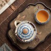 CmengAo Floral Ceramic Hand-held Teapot with 2 Teacups - Blue
