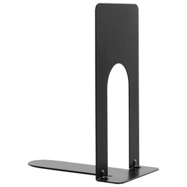 Idena 11110 Metal Bookends in Black, 12 Book Stands in Size 13 x 10 x 7 cm, Book Holder for Bookshelves