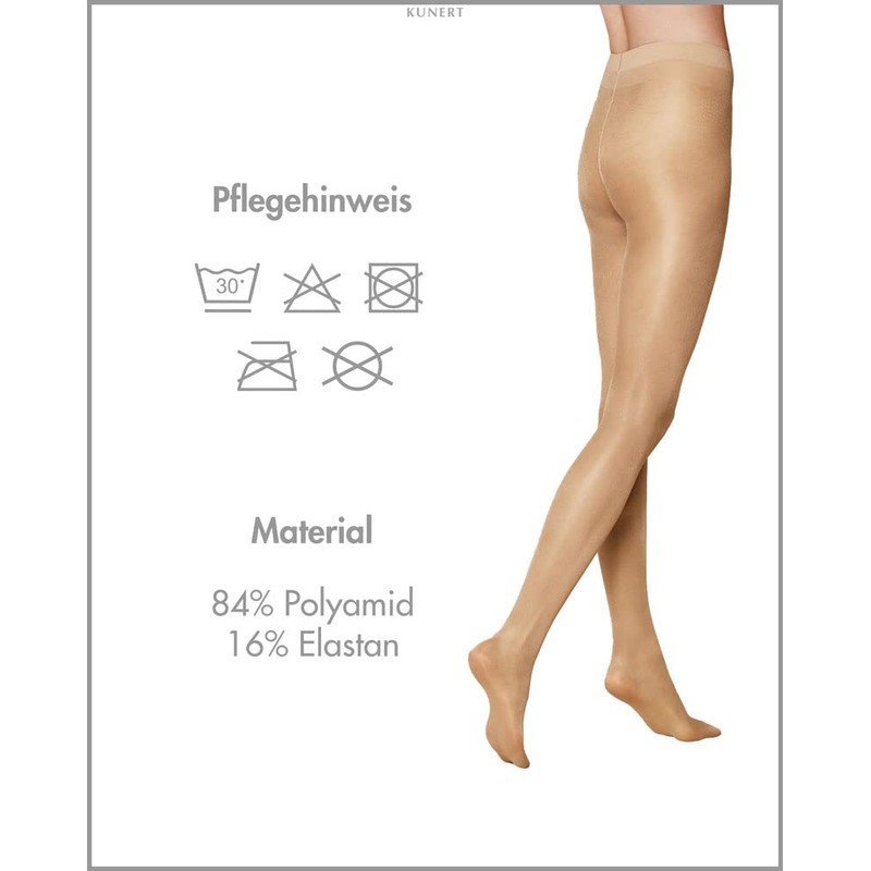 KUNERT Women's Tights, Satin Look, Transparent, Shiny, 20 denier, golden