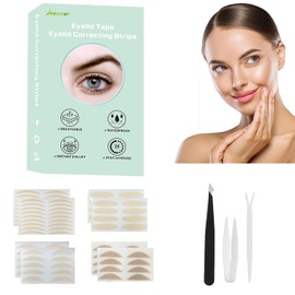 Skin color Single Side Eyelid Tape Stickers(1500Pcs,4styles), Double Eyelid Tape for Hooded Eyes Invisible, Instant Eye Lift Without Surgery, Perfect for Uneven Mono-Eyelids