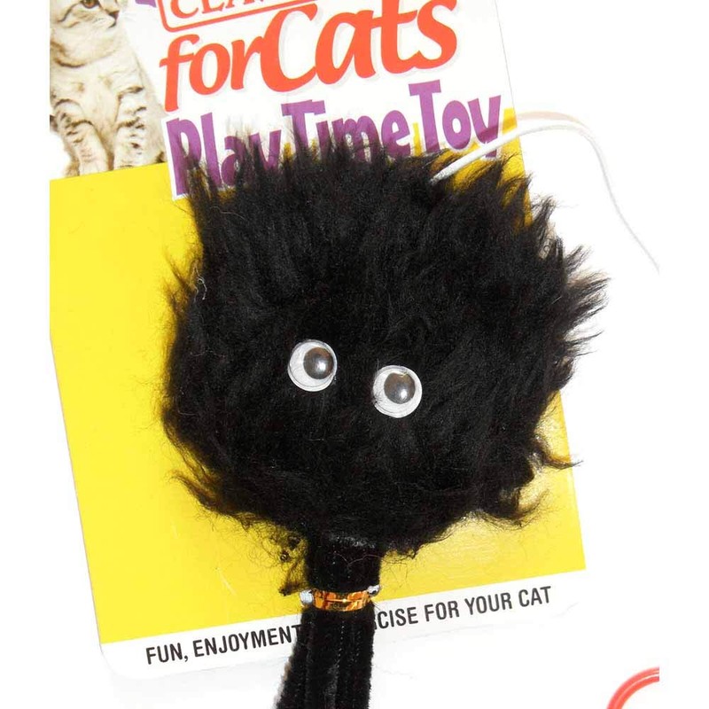 Classic Pet Products Furry Spider Cat Toy, Black