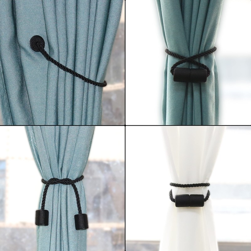 OCIOLI 2 Pack Magnetic Curtain Tiebacks Curtain Holdbacks Curtain Ties