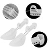 Amexo Shoe Tree Plastic 34-40 Shoe Size, 2 Pairs Transparent