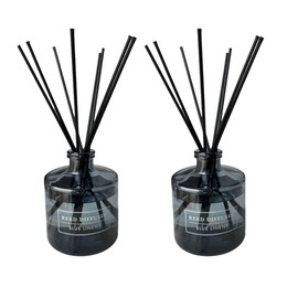 Bellevue Diffuser, 6 fl oz Glass Filled Diffuser, Highly Concentrated Fragrances with Essential Oils, Home Fragrance, Scent:Blue LINENS (Pack of 2)