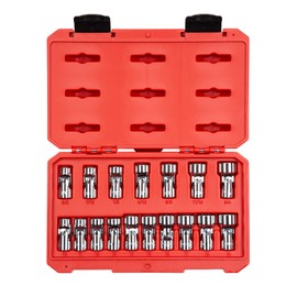 TEKTON 3/8 Inch Drive Universal Joint Socket Set, 17-Piece (3/8-3/4 in., 10-19 mm) | SHD91301