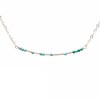Custom TURQUOISE Skinny Bar Gold Fill Morse Code Necklace also