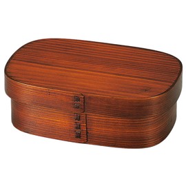 Tatsumiya Hakoya Bento Box, Single Tier, 23.7 fl oz (700 ml), Wooden, Lacquer, Brown
