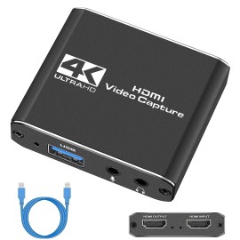 ZECVE 4K Audio Video Capture Card, USB 3.0 HDMI Video Capture Device Full HD Recording