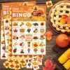 OHOME Thanksgiving Bingo Game Set For Kids 24 Player Cards
