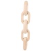 CAXUSD Hand Carved Wood Chain Link Decor Outdoor Decor Neutral