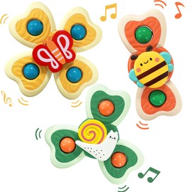 BIAOQINBO Suction Cup Toy Baby, Suction Cup Rotating Toy, Suction Cup Baby Toy, Bath Toy for Baby, from 1 Year - Gifts for 1-6 Years