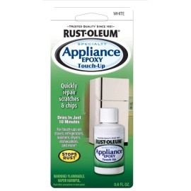 Rust-Oleum 203000 Specialty Brush Bottle Appliance Touch Up Paint, 0.6 Oz, White