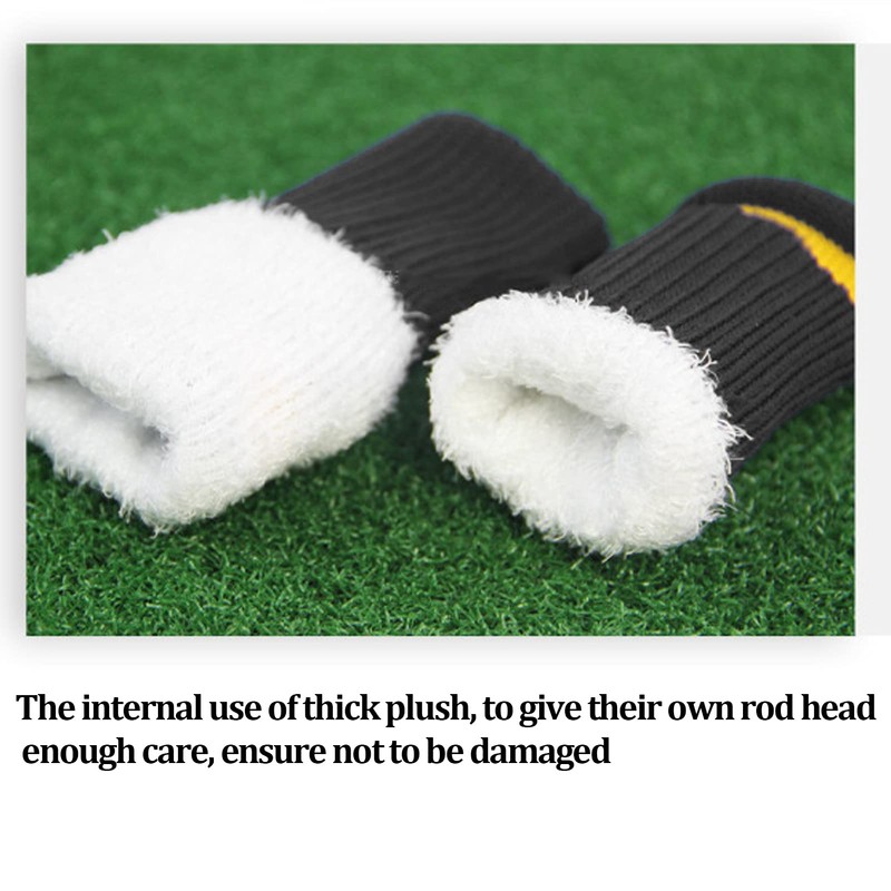 9pcs Iron Headcover, Portable Polyester Knitted Wool Iron Head Cover