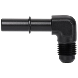 Podavelle 8AN Male Flare to 3/8" SAE Quick Connect Disconnect Male 90 Degree EFI Fuel Fitting Adapter Aluminum Black