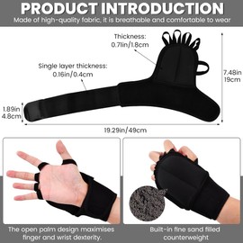 1 Pair Weighted Gloves for Tremors,Hand Weights for Fine Motor Skills,Aids to Provide Hand Stability and Improve Hand Dexterity,Writing Weights & Hand strengthening Tool(Black)