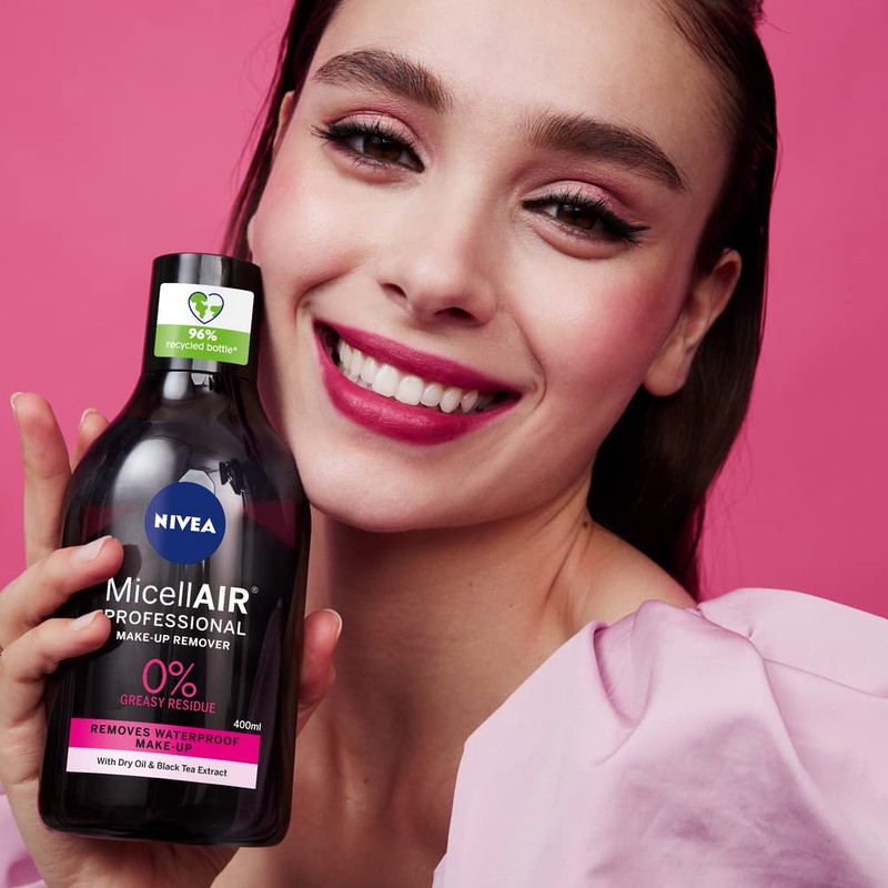 NIVEA MicellAIR Professional Micellar Water Make-Up Remover (400ml), Eye Make
